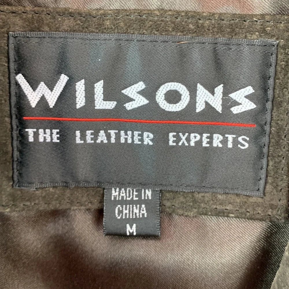 Vintage Wilsons Leather Suede Leather Jacket in Smokey Charcoal - Picture 9 of 10